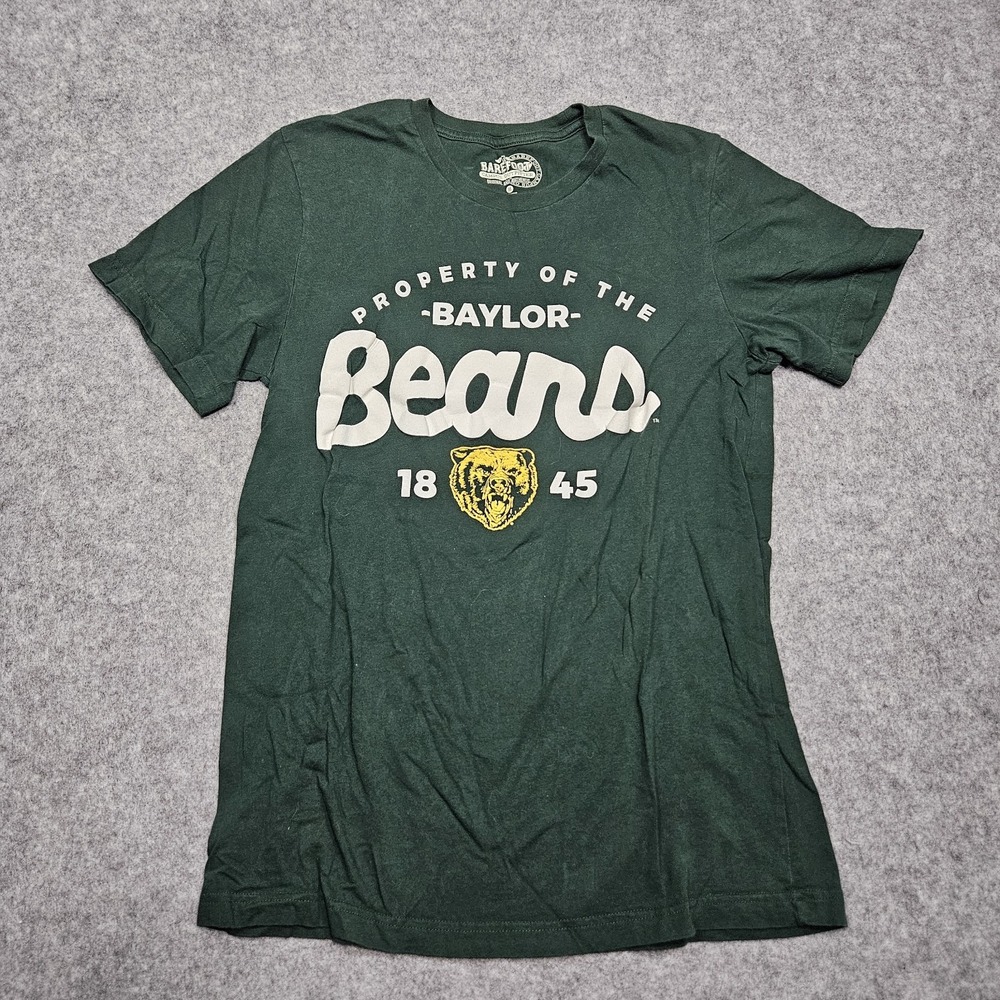 BAYLOR‎ Texas 1845 T-Shirt Green Medium Barefoot Campus Outfitters SOFT